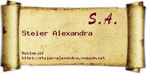Steier Alexandra névjegykártya